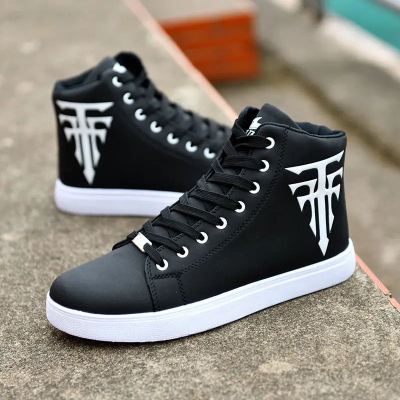 White Sneakers Man Vulcanized Sneakers Male Comfortable High Top Shoes Men Autumn Spring 2022 Fashion Mens Shoes Vulcanize Shoes