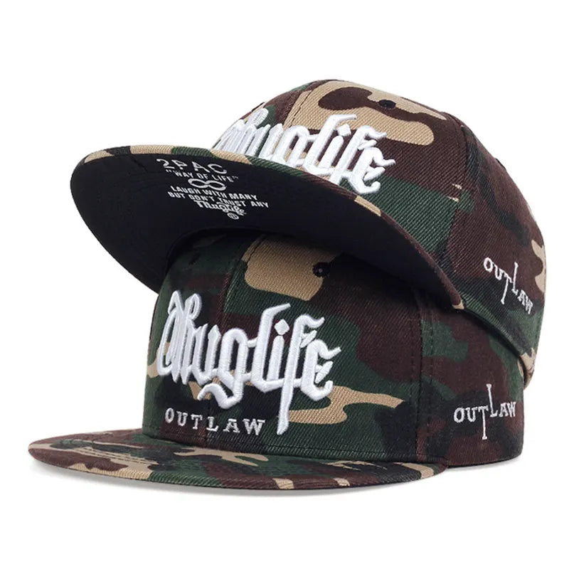 2023 Fashion Fastball CAP Thuglife Embroidery Hiphop Baseball Cap Snapback Hat Adult Outdoor Casual Sun Casual Bone Dropshipping