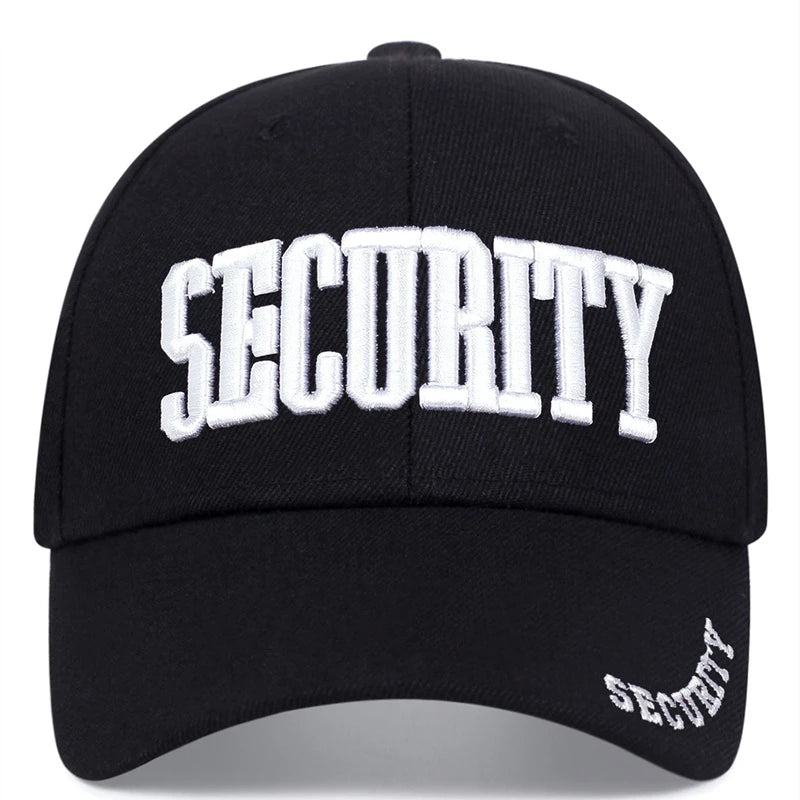 SECURITY Letter Embroidery Baseball Cap USA Men Dad Hat Cotton Adjustable Snapback Hats adult Male Hip hop Trucker Caps Gorras